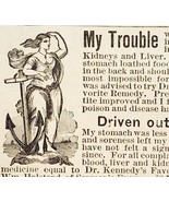 1887 Doctor Kennedy Remedy Victorian Quack Medicine NY Advertisement 2.2... - £9.04 GBP