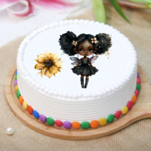 Beautiful Black Fairy Edible Image Edible African American Birthday Cake... - £12.92 GBP