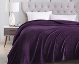 Fleece Blanket King Size Purple Throw Blanket For Bed Or Couch - Microfi... - £44.81 GBP