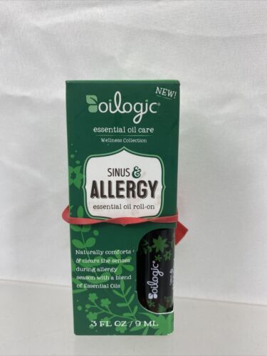Oilogic Essential Oil Sinus &amp; Allergy Roll On .3oz aromatherapy Lemon sa... - $4.49