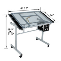 Drafting Table Drawing Desk Adjustable Art &amp; Craft Hobby Studio Architec... - £135.88 GBP