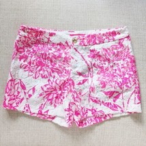 NWT LILLY PULITZER Size 6 Kelly Lace Embroidered Tie Dye Shorts Hot Pink... - £50.41 GBP