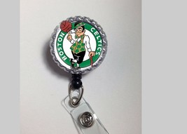 Boston Celtics work Retractable Reel ID Badge Holder nurse Cna Rn Lpn DR... - £3.98 GBP