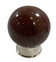 Polished Brown Stone Sphere on Stand Decorative Home Accent 6" Height image 3