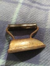 Antique Cast Iron Mini Sad Iron Wood Handle - $19.99