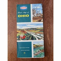 Road Map of Ohio Courtesy of SOHIO Standard Oil 1965 Edition - £10.75 GBP