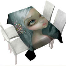 Fine Art Silver Introspection Silver Haired Girl Tablecloth - $52.25 CAD+