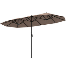 13 FT Large Patio Umbrella Outdoor Double-Sided Table Market Umbrella wi... - $2,515.26 MXN