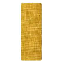 Radiant Sunny Yellow: Denim-Inspired Summer Fabric - Rubber Yoga Mat - $62.80