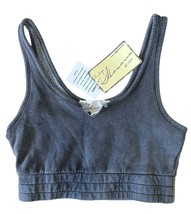 Vintage Havana Junior&#39;s Cropped Tank Top Sleeveless Size S Gray - $188.27 MXN