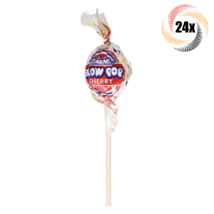 24x Pops Charms Cherry Flavor Blow Pops Bubble Gum Filled Lollipops | .65oz - £15.61 GBP