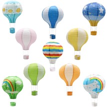 Hanging Hot Air Balloon Paper Lanterns, Reusable Chinese Japanese Party Ball Lam - £31.44 GBP