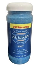 [ 1 ] BATHERAPY Natural Mineral Bath Salts Sport Peppermint Oil 20 Oz New - £62.89 GBP
