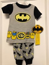 NEW DC Comics Batman Baby  2 Piece Pajama Set Short Sleeve Top &amp; Pants 9 MONTHS - £7.93 GBP