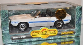 ERTL 1/18 1969 Mustang Shelby GT-500 Convertible WHITE #7943 American Muscle NEW - £66.30 GBP