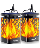 Tomcare Solar Lights Outdoor Upgraded Solar Lantern Flickering Flame Out... - $44.71