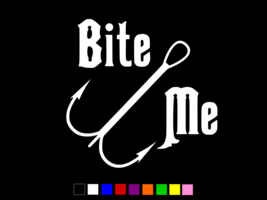 BITE ME Treble Hook Fishing Vinyl Decal Truck Wall Sticker CHOOSE SIZE C... - $61.17 MXN+