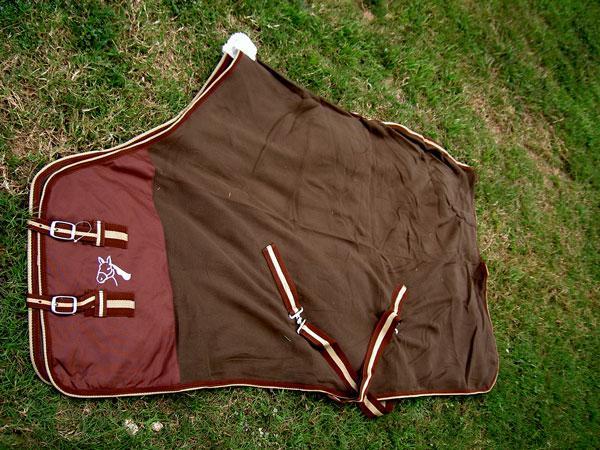 Horse Sheet Polar FLEECE COOLER Blanket Brown 4346 - $39.99
