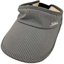 titleist charcoal &amp; white pinstripe stretch golf visor - $201.33 MXN