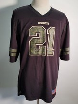 Ezekiel  Elliott Black Dallas Cowboys Jersey Number 21 Camo men&#39;s size XL L31 - £13.52 GBP