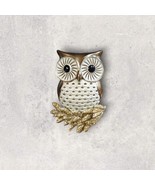 Bath &amp; Body Works Wallflowers Plug In Wall Light Gold &amp; White Owl on Bra... - $408.77 MXN