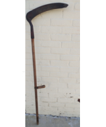 Antique Scythe Rustic Farm Tool 55&quot; Fixed Handle 16 Blade Primitive Deco... - $2,810.69 MXN