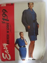 McCall&#39;s Easy Stitch &#39;N Save 6090 Misses Jacket &amp; Dress Size 16-22 UNCUT - $8.90