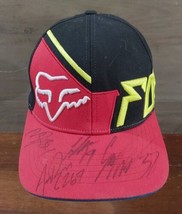 Vintage Fox Racing Fitted Hat Yamaha 250 Team Signed Malcolm Stewert Coo... - $46.54