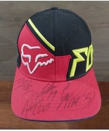 Vintage Fox Racing Fitted Hat Yamaha 250 Team Signed Malcolm Stewert Coo... - £37.08 GBP