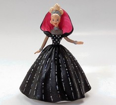 Holiday Barbie Doll 1998 Christmas Ornament Hallmark Keepsake black dress - £5.23 GBP