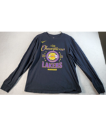 Los Angeles Lakers Basketball Nike Shirt Unisex Medium Black Long Sleeve... - $172.46 MXN