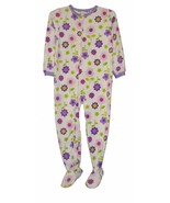 Carter&#39;s Girl&#39;s Fleece Purple and Pink Floral Footed Pajama Sleeper, Size 4 - $344.03 MXN