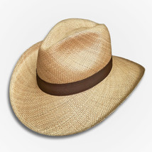 Genuine Panama Hat Cowboy Vaquero Style Ecuador Toquilla Straw Large Brim - £102.08 GBP