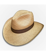 GENUINE PANAMA HAT COWBOY VAQUERO STYLE ECUADOR TOQUILLA STRAW LARGE BRIM - £104.38 GBP