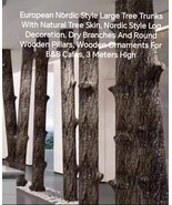 European Nordic Style Large Tree Trunks With Natural Tree Skin, Log Deco... - $1,655.85 CAD