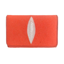 Women&#39;s Wallet Tri-fold Genuine Stingray Leather 1 Eye Money Card Coin P... - £59.96 GBP+