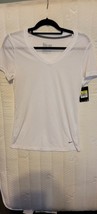 New W/ Minor Stain Nike Women&#39;s Dri-Fit V-Neck Training Shirts Top White... - $15.83