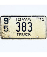 1971 United States Iowa Winnebago County Truck License Plate 95 383 - £14.04 GBP