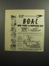 1951 BOAC British Overseas Airways Corporation Ad - Fly 1000 routes - £14.53 GBP
