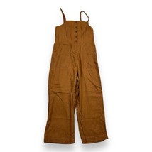 Old Navy Jumpsuit Women’s Brown Linen Blend Pantsuit Romper Smocked Back Sz M - £18.44 GBP