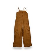 Old Navy Jumpsuit Women’s Brown Linen Blend Pantsuit Romper Smocked Back... - £18.24 GBP