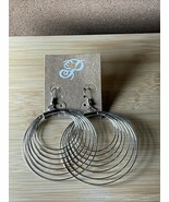 Plunder Design -Silver Ripple Multi Loop Drop Earrings - Free Shipping - $27.43 CAD