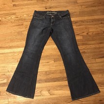 American Eagle AE REAL FLARE Bell Bottom Jeans tag sz 6 Reg Dark Wash - $31.50
