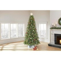9 ft Manchester White Spruce LED Pre-Lit Artificial Christmas Tree Dual ... - £259.96 GBP
