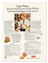 Morton Chicken Pot Pie Virginia Watjen Vintage 1972 Full-Page Magazine Ad - £7.68 GBP