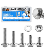 244pc M6 Flange Bolt Nut &amp; Washer Assortment Kit – 304 Stainless Steel, ... - $717.63 MXN