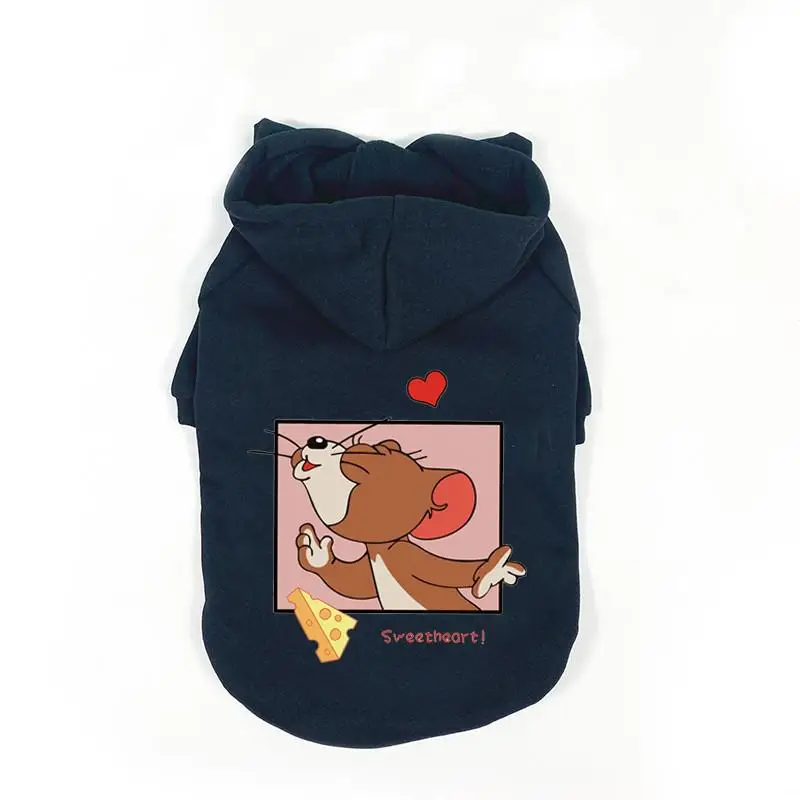 Winter Dogs Hoodie Warm Plus Fleece Pet Dogs Clothes French   Small Medium Dogs  - £64.19 GBP