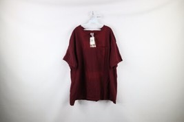 NOS Vtg 90s Carhartt Mens 2XL Spell Out Short Sleeve T-Shirt Burgundy Cotton USA - £34.81 GBP