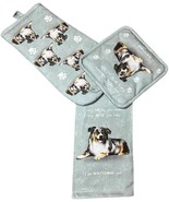 Australian Shepherd  3-Piece Kitchen Set - Oven Mitt, Pot Holder &amp;  Towe... - $23.75