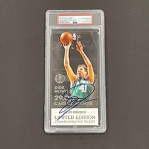 Dirk Nowitzki Signed 2015-16 NBA Ticket PSA/DNA Slabbed Autographed Mavericks - £705.27 GBP